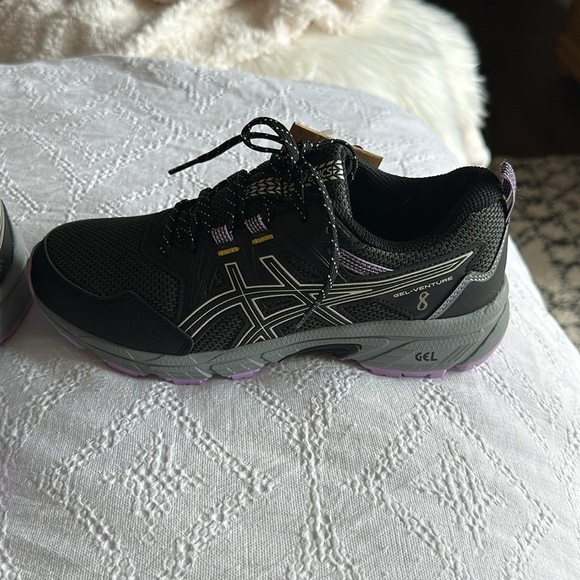 Asics Womens Gel Venture 8 1012A706 Black Running Shoes Sneakers Size 8 New - Picture 9 of 10
